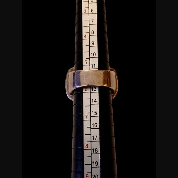 Vintage 925 Sterling Silver Size 5.75 Mother Of Pearl Large Cocktail Ring - Picture 2 of 12